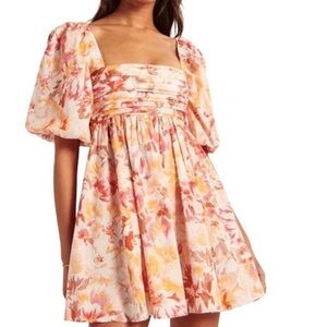 Abercrombie & Fitch Emerson Floral Puff Sleeve Dress